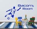 Football Player Customized Name Children Wall Decals Baby Nursery Name Wall Stickers